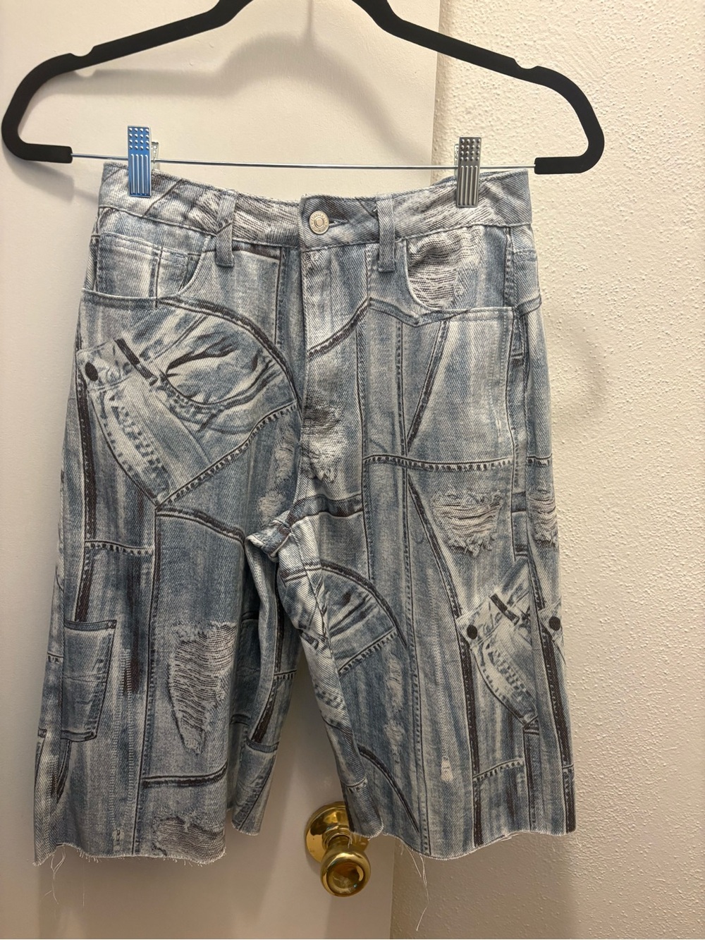 Forever 21 Light Blue Acid Wash Denim Shorts